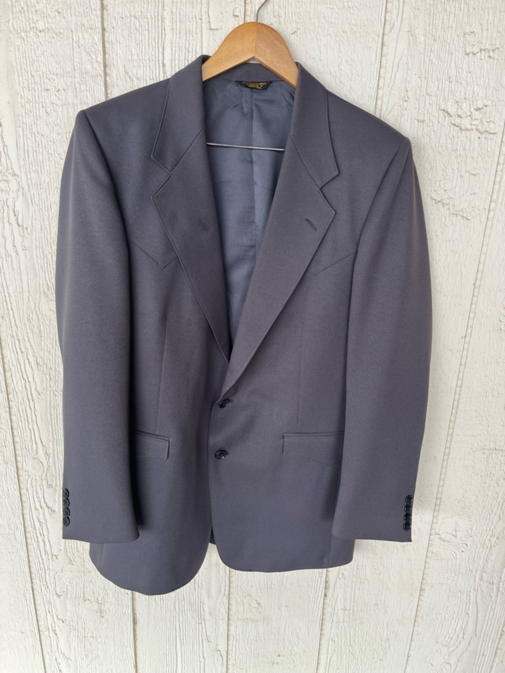 Vintage Men's Gray Two-Button Western Blazer  42R